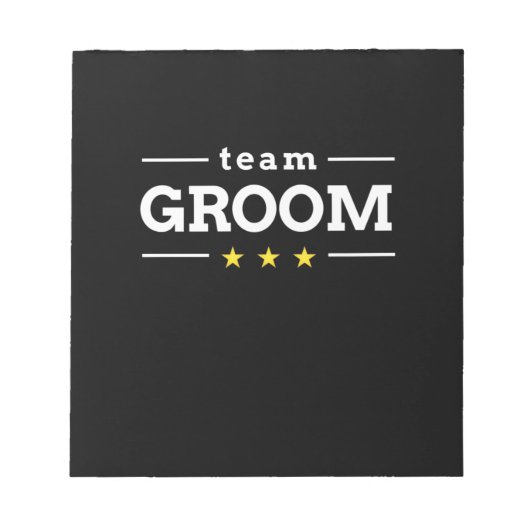 Team Groom Notizblock (Vorderseite)