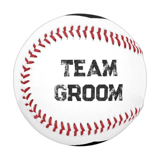 Team Groom personalisiert Black Heart Baseball (Rückseite Rechts)