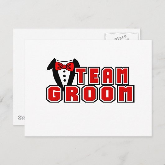 Team Groom Postkarte (Vorne/Hinten)