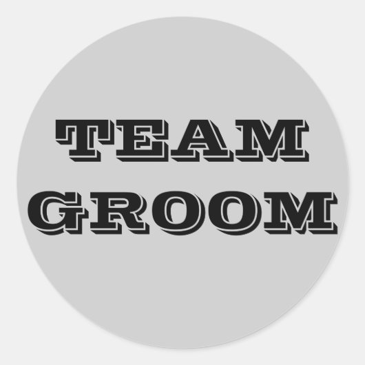 Team Groom Runder Aufkleber (Vorderseite)