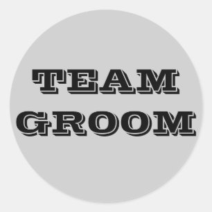Team Groom Runder Aufkleber