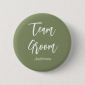 Team Groom Sage Green White Button (Vorderseite)