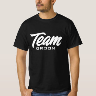 Team Groom Schwarz-Weiß-Hochzeitsspiel T-Shirt