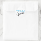 Team Groom Script Runder Aufkleber (Tasche)