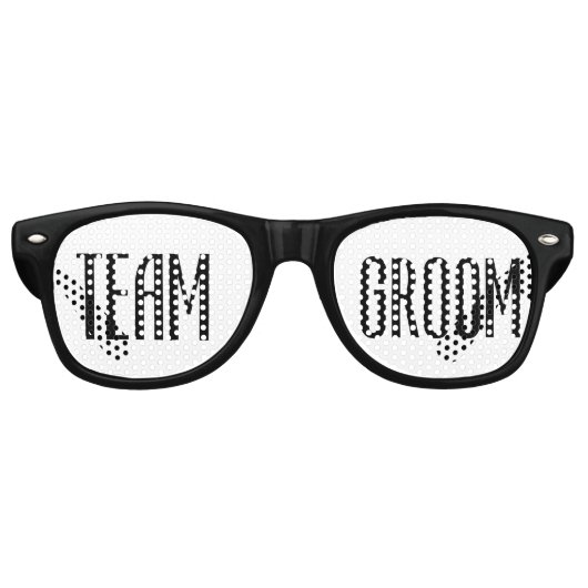 Team Groom Sonnenbrille Cool Moderne Schwarz und W (Vorderseite)