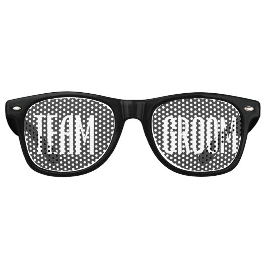 Team Groom Sonnenbrille Cool Moderne Schwarz und W (Vorderseite)
