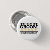 Team Groom | TRAUZEUGE | Bachelor | SCHWARZ-WEISS Button (Vorne & Hinten)