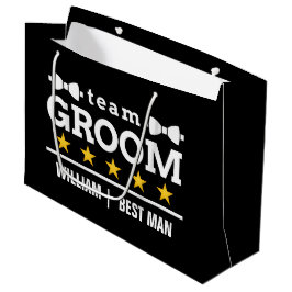 Team Groom | TRAUZEUGE | Bachelor | SCHWARZ-WEISS Große Geschenktüte