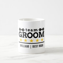 Team Groom | TRAUZEUGE | Bachelor | SCHWARZ-WEISS Kaffeetasse