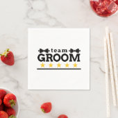 Team Groom | TRAUZEUGE | Bachelor | SCHWARZ-WEISS Serviette (Beispiel)