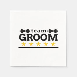 Team Groom | TRAUZEUGE | Bachelor | SCHWARZ-WEISS Serviette