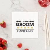 Team Groom | TRAUZEUGE | Bachelor | SCHWARZ-WEISS Serviette (Beispiel)