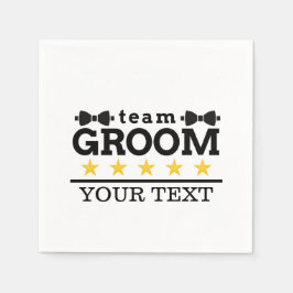 Team Groom | TRAUZEUGE | Bachelor | SCHWARZ-WEISS Serviette