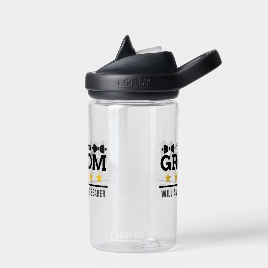 Team Groom | TRAUZEUGE | Bachelor | SCHWARZ-WEISS Trinkflasche (Links)