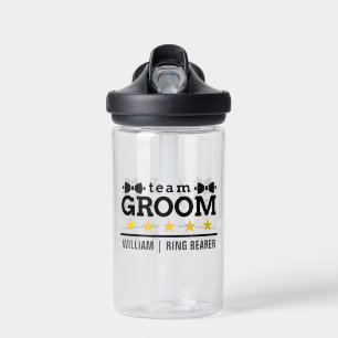 Team Groom TRAUZEUGE Bachelor SCHWARZ-WEISS Trinkflasche