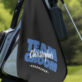 Team Groom Trauzeuge Golfer Sports Pro Black Blue Golfhandtuch