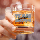 Team Groom Trauzeuge Hochzeitname Schwarzes Graues Whiskyglas