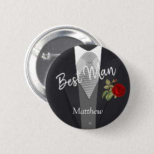 Team Groom Tuxedo Button