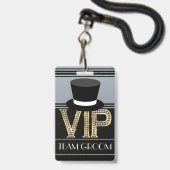 Team Groom Wedding Abzeichen Ausweis (Vorderseite mit Lanyard)