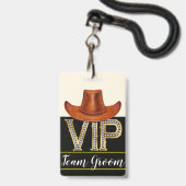 Team Groom Wedding Abzeichen Ausweis (Vorderseite mit Lanyard)