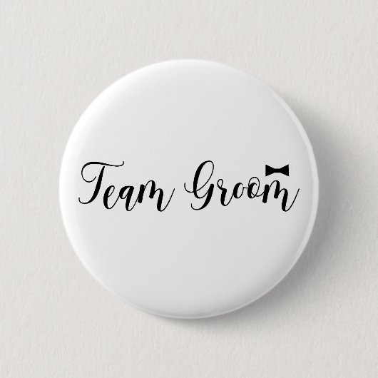 Team Groom, Wedding, Bachelor Name Tag Button (Vorderseite)