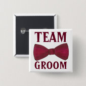 TEAM GROOM Wedding Trauzeugen Bow Bowtie Trauzeuge Button (Vorne & Hinten)