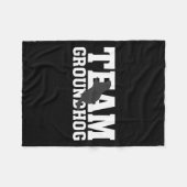 Team Groundhog Lustiger Groundhog Day Tank Top  Fleecedecke (Vorderseite (Horizontal))