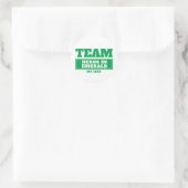Team grün personalisierte Familie- oder Teamaufkle Runder Aufkleber (Tasche)