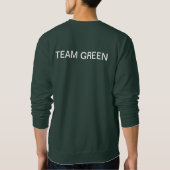 Team-grüne Strickjacke Sweatshirt (Rückseite)