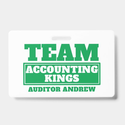 Team-grünes personalisierter Name Team Gebäude Abz Ausweis (Front)