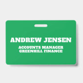 Team-grünes personalisierter Name Team Gebäude Abz Ausweis (Back)