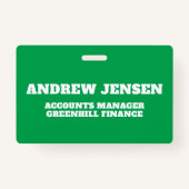 Team-grünes personalisierter Name Team Gebäude Abz Ausweis (Rückseite)