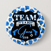 Team GUNS Guns oder Rose Geschlecht zeigen Kinderd Button (Vorderseite)