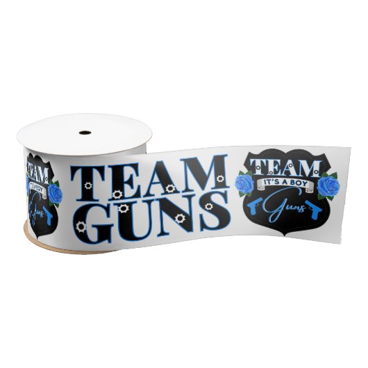 Team Guns Team Boy Guns and Rose Kinderdusche Satinband (Spule)