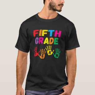Team-Handprints von der Schule 5. Klasse Tee