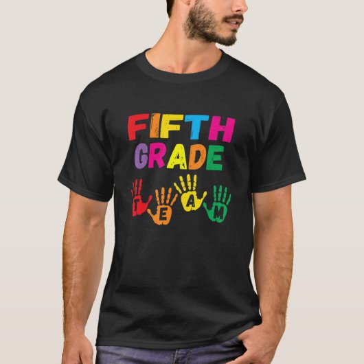 Team-Handprints von der Schule 5. Klasse Tee (Vorderseite)
