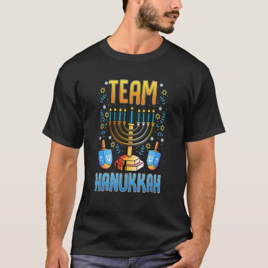 Team Hanukkah Jüdisches Festival der Lichter Hebrä T-Shirt (Vorderseite)