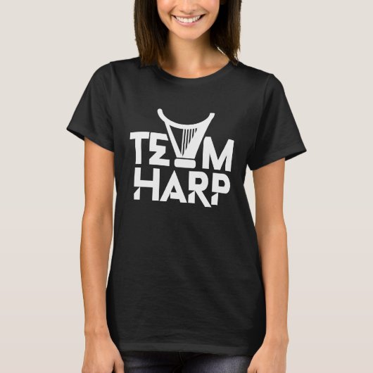 Team Harp Musician Harpist Instrument Player T-Shirt (Vorderseite)