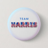 TEAM HARRIS Kamala Harris USA Flag Balloon Letters Button (Vorderseite)