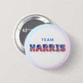 TEAM HARRIS Kamala Harris USA Flag Balloon Letters Button (Vorne & Hinten)
