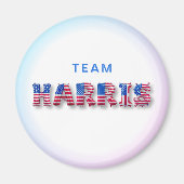 TEAM HARRIS Kamala Harris USA Flag Balloon Letters Magnet (Vorne)