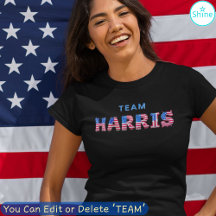 TEAM HARRIS Kamala Harris USA Flag Balloon Letters