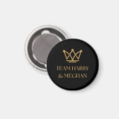 TEAM HARRY & MEGHAN MIT GOLD CROWN MAGNET (Vorderseite/Rückseite)