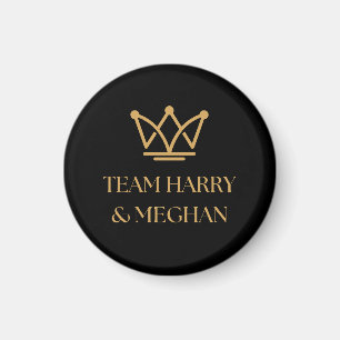 TEAM HARRY & MEGHAN MIT GOLD CROWN MAGNET
