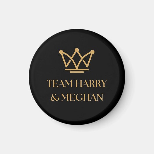 TEAM HARRY & MEGHAN MIT GOLD CROWN MAGNET (Vorne)