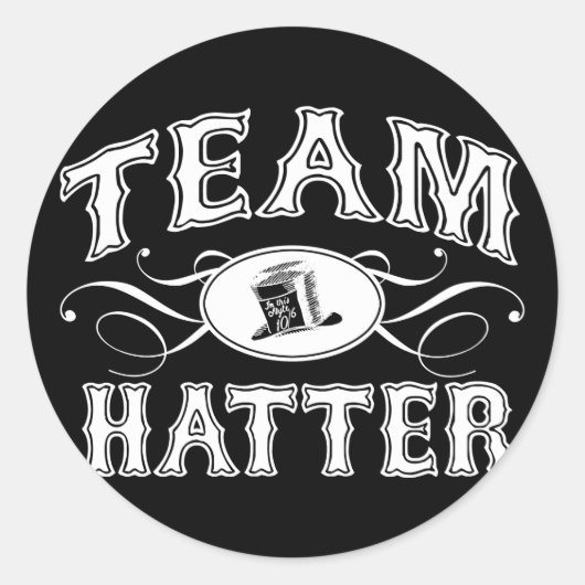 Team Hatter Runder Aufkleber (Vorderseite)