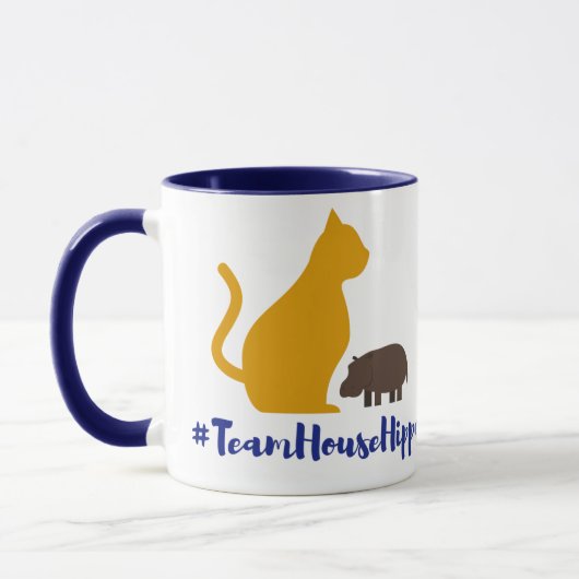 Team-Haus-Flusspferd-Hand-Tasse Tasse (Links)