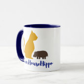 Team-Haus-Flusspferd-Hand-Tasse Tasse (Vorderseite Links)