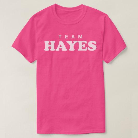 Team Hayes Personalisierte Nachname Bride Groom Fa T-Shirt (Design vorne)