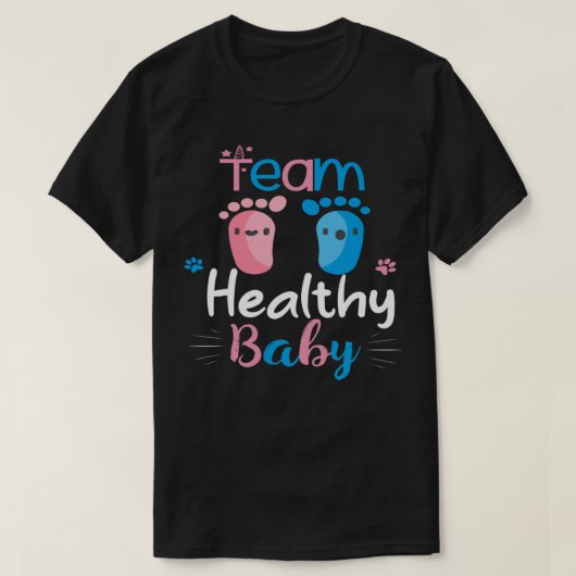 Team Healthy Baby , Geschlecht enthüllt, passende T-Shirt (Design vorne)
